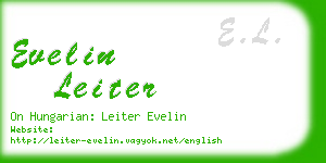 evelin leiter business card